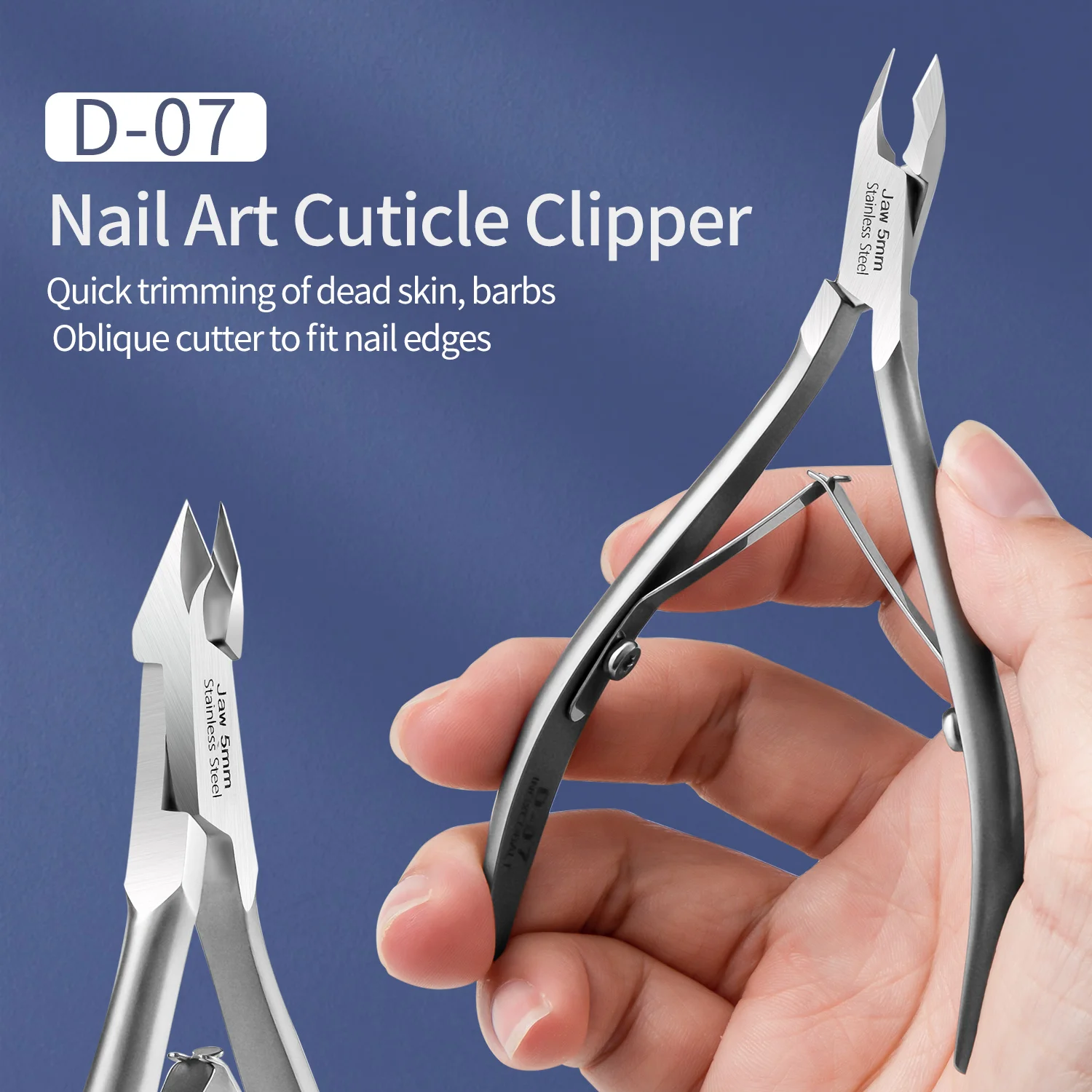 Cuticle Scissor 5mm Jaw High-density Stainless Steel Dead Skin Trimmer Clipper Nail Art Manicure Sharp Blades Cuticle Remover