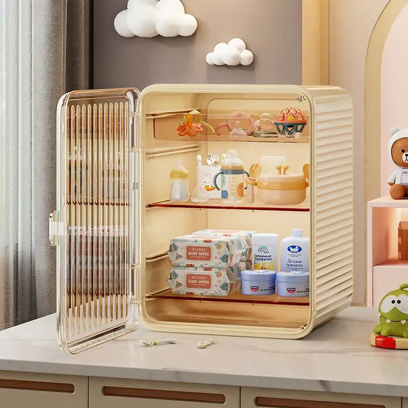 luxury-baby-storage-cabinet-multi-layer-baby-supplies-table-sunshade-sleeve-cover-supplementary-food-bottle-toy-dustproof-org