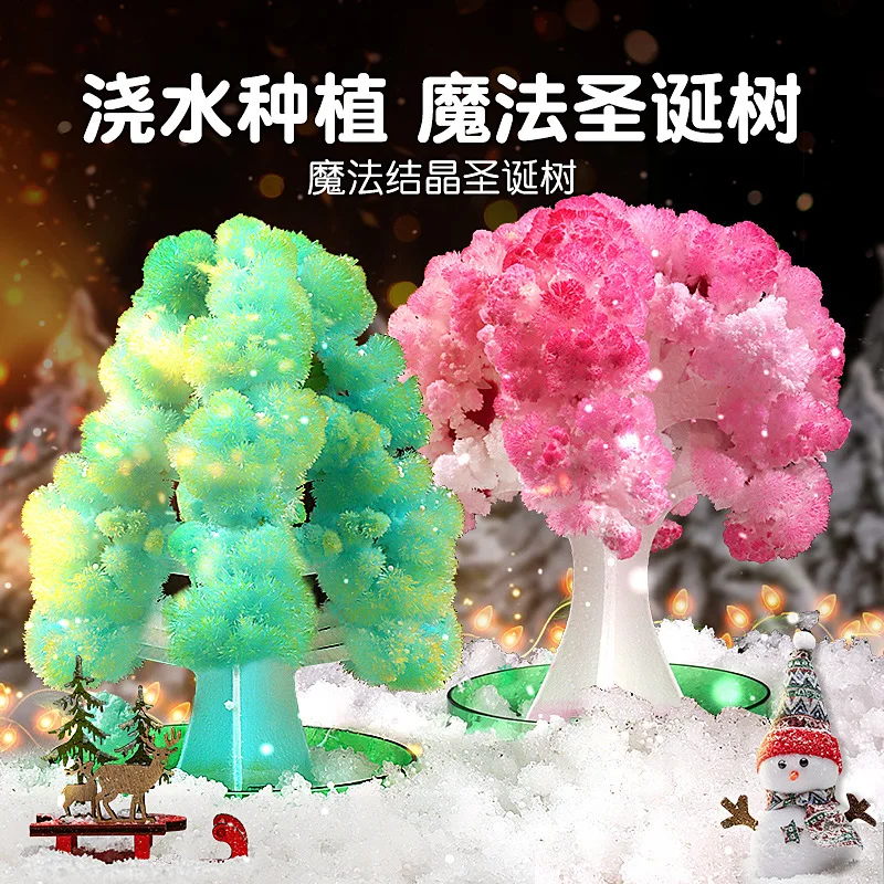 New magical magic-growing Christmas tree DIY romantic crystalline paper tree blooming creative holiday gift toy