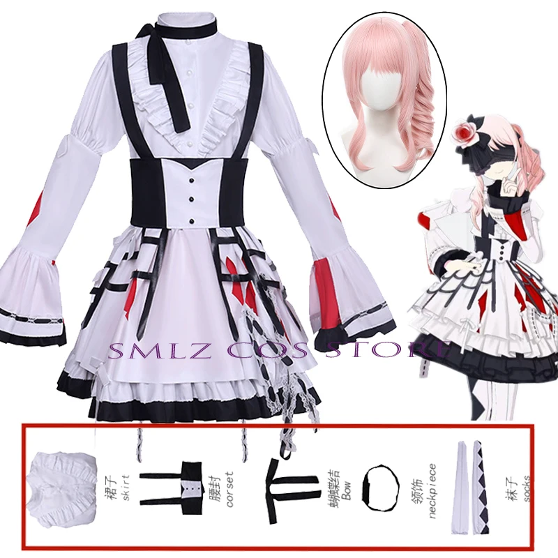 MZK Akiyama Mizuki Cosplay Anime Project Sekai Costume Mizuki Dress Role Party Christmas Halloween Carnival Girl Suit for Woman