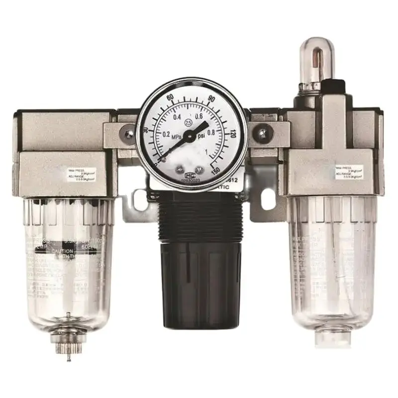 AC2000-02 air source treatment triple joint nozzle thread size: PT1/4