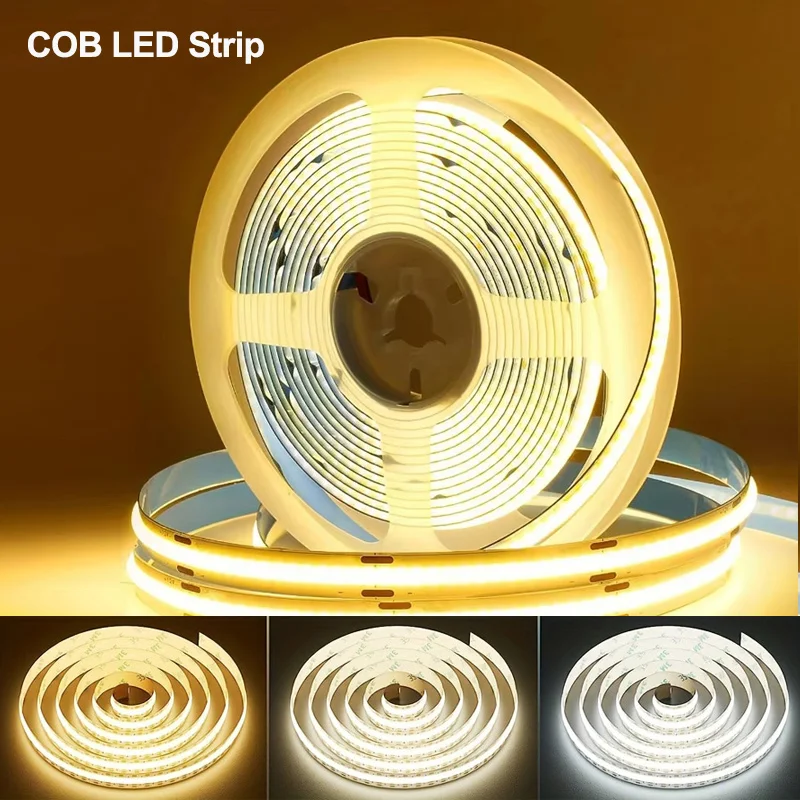 1-5 Meter LED Cob Strip Lighting 5v USB Flexible Diode Tape Touch Dimming Indoor Room TV Mirror Backlight Wall Decoration Light