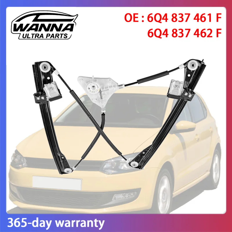 

OE Quality 6Q4837461F 6Q4837462F Front Left Right Window Regulator for VW POLO 2002 2003 2004 2005 2006 2007 2008 2009