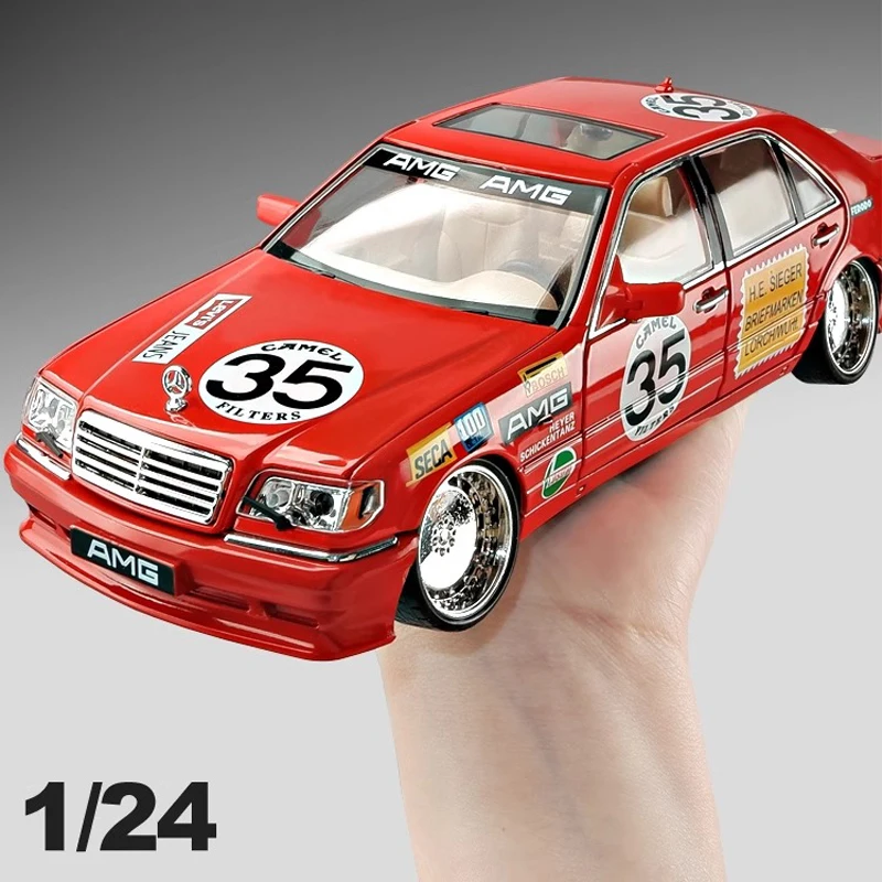 Simulation 1:24 Mercedes Benz S W140 320SEL Modified Version Alloy Racing Car Diecast Model Collection Decorative Gift Boys