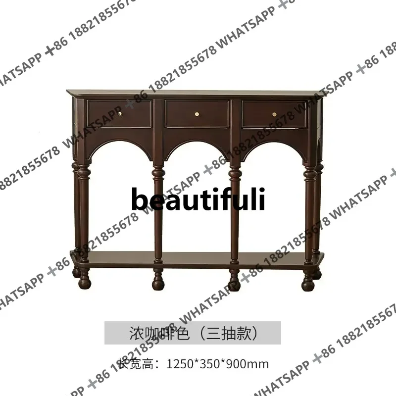 

Американский стол на крыльце из цельного дерева, французский ретро-шкаф для хранения, мебель из вишневого дерева