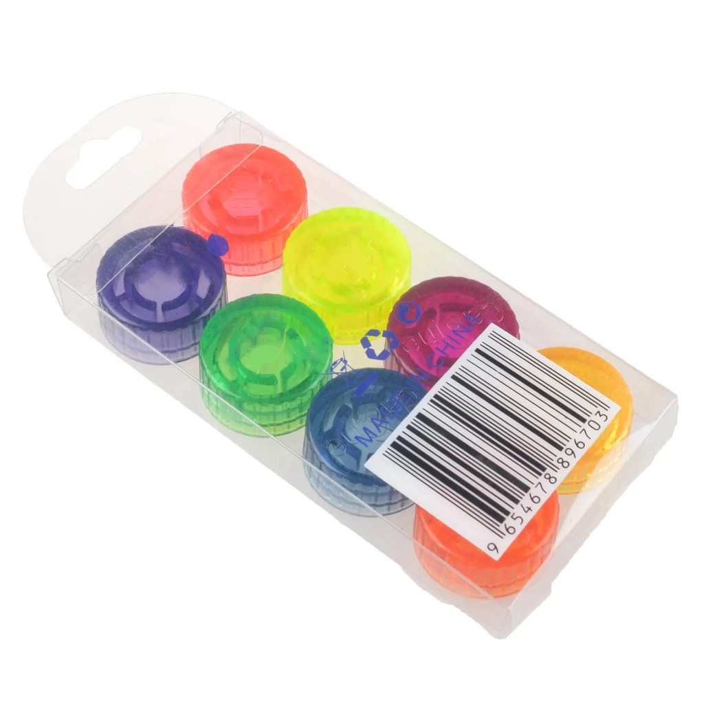 

8Pcs Guitar Foot Nail Effect Pedal Protections Caps Guitar Effect Part Colorful Guitar Effect Pedal Footswitch Toppers