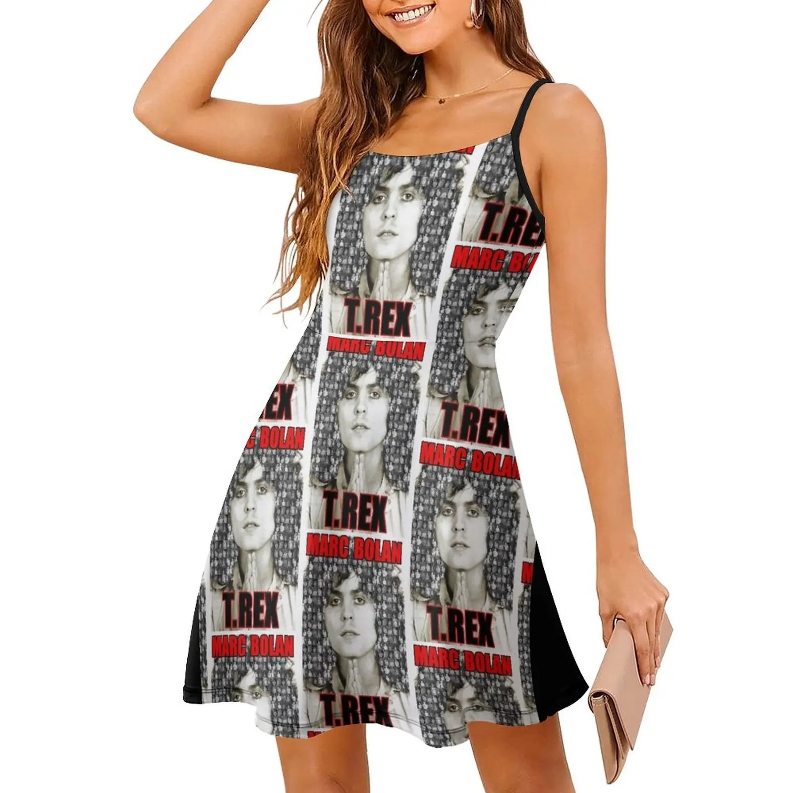

Marc Bolan T.Rex Full Face & Bolan Hair design Sling Dress dresses ladies 2024 summer Bride dresses elegant women's sets