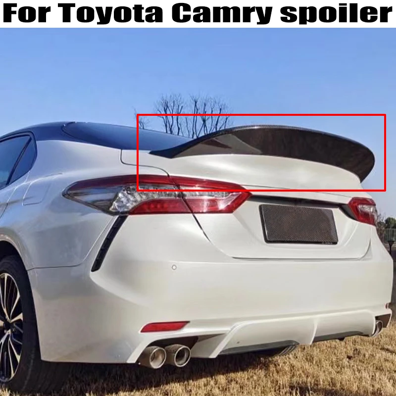 

For Toyota Camry Sedan spoiler 2018 2019 2020 High Quality ABS Plastics Car Rear trunk cover wings spoiler Airfoil Accessorie