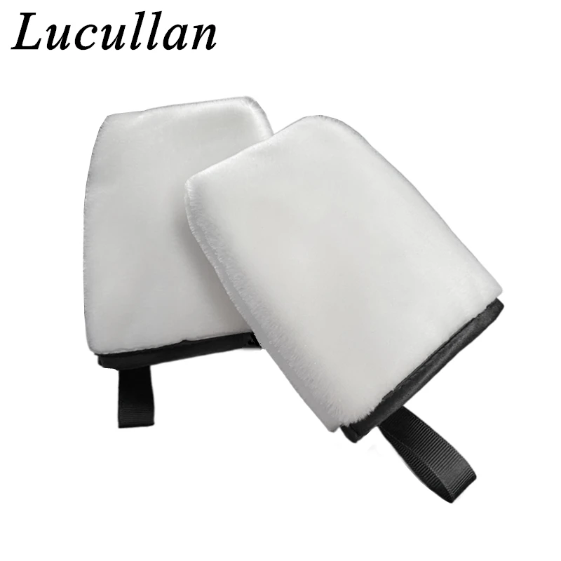 Lucullan First Launch Interior Cleaning Mitt  Ergonomic Mini Hand Detailing Tools With Thumb Loop