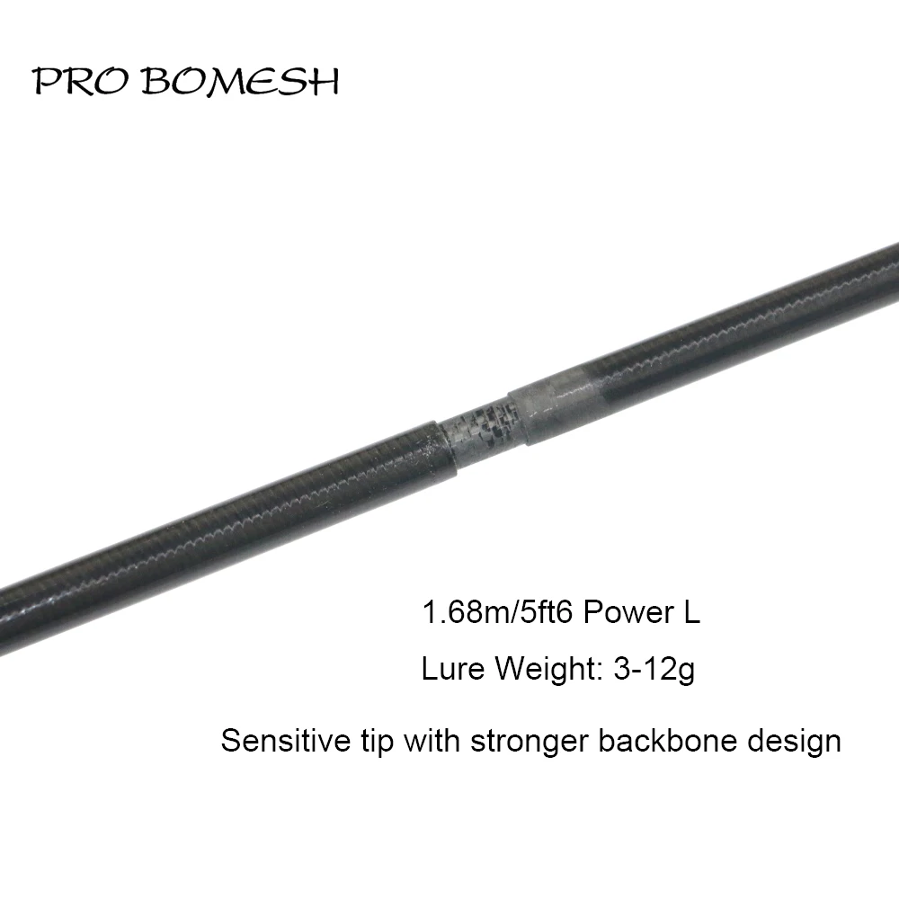 Pro Bomesh 1 Set 1.68m L 2 Section Part 4axis Cross Wrapping Carbon Fiber Travel Rod Blank DIY Rod Building Component Cane