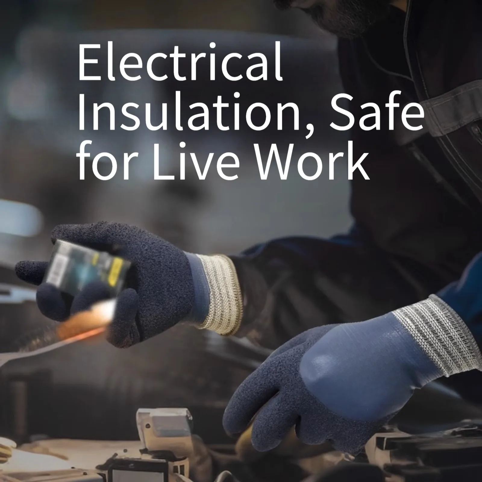 Insulated Electrician Gloves Rated 1000V Waterproof and Puncture Resistant for Industrial Electrical Safety Tasks