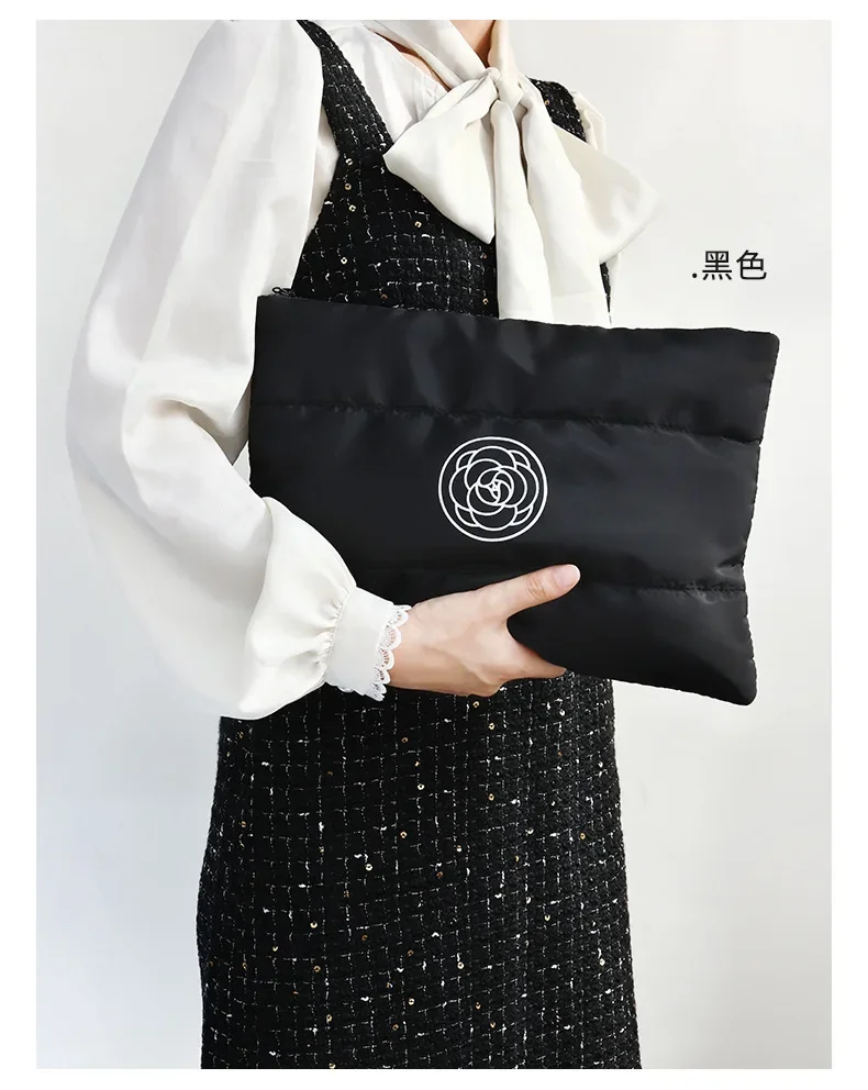 Frauen Baumwolle Gefüllt Kulturbeutel Make-Up Tasche Mode Große Kapazität Make-Up Organizer Tragbare Kosmetische Lagerung Taschen Reise Kulturbeutel – Detail 9