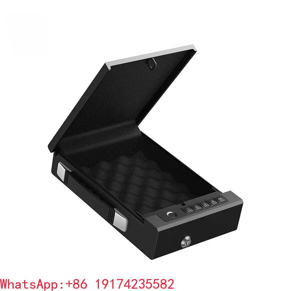 Portable 4-in-1 Tuya Gun Safe Alloy Steel Pistol Safe Box APP Fingerprint Password Key Unlock Home Security