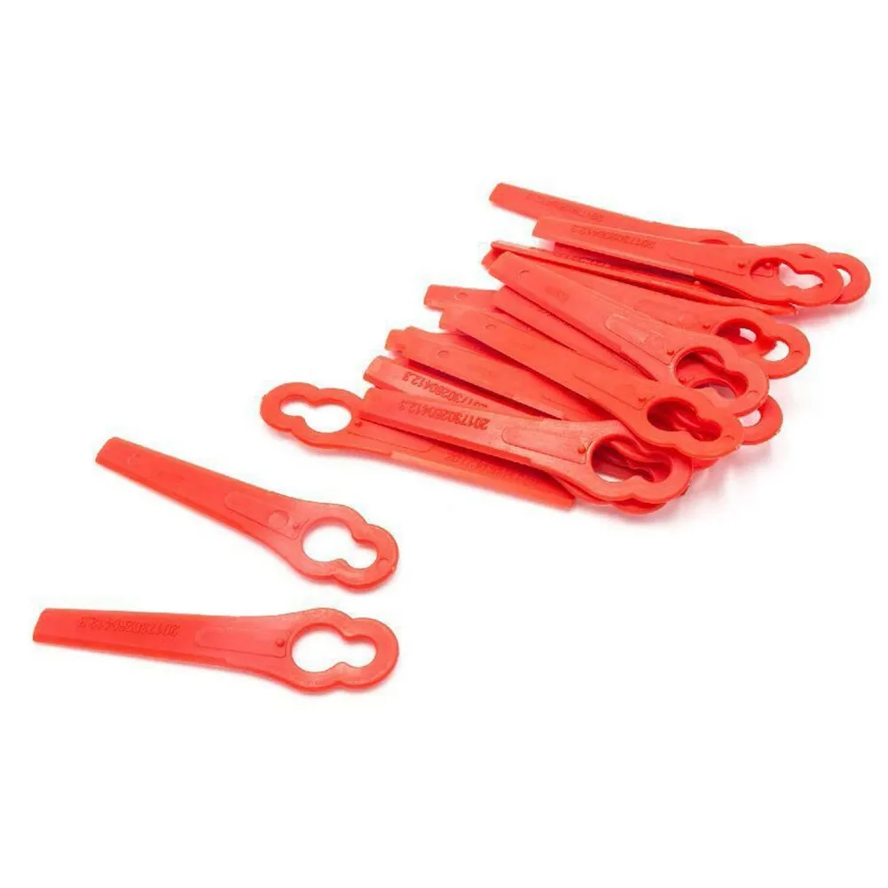 Sleek Design Ten High Performance Replacement Plastic Blades for Your For Einhell Grass Cutter in Bold Red Color