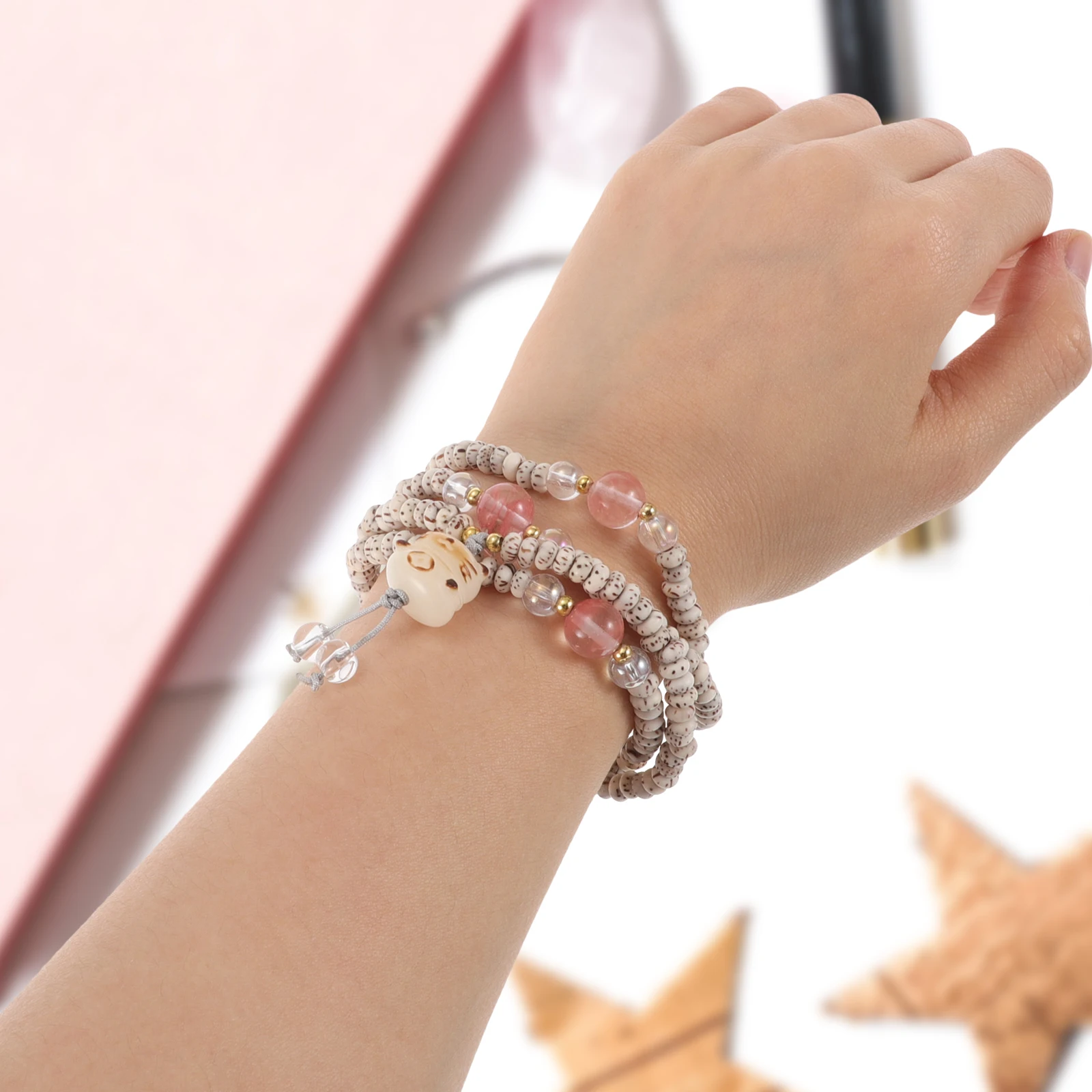

Bracelet Bodhis Jewelry African Beads Wooden Bracelets for Women Black Necklace Man