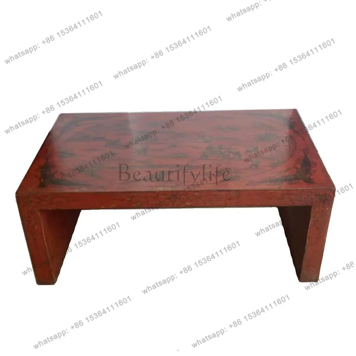 

Ming and Qing classical retro old painted tea table antique all solid wood tea table