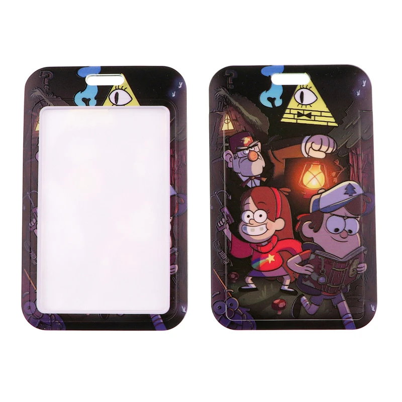 Gravity Falls Art Cartoon Anime Fashion Lanyards Bus ID Name Work Card Holder Accessories Decorations Kids Gifts