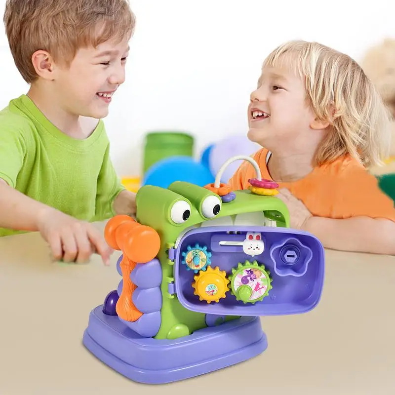 Toddler Hammer Game Dinosaur-Shaped Fine Motor Skill Toy Shape Matching Game Interactive Educational Game Shape Matching For