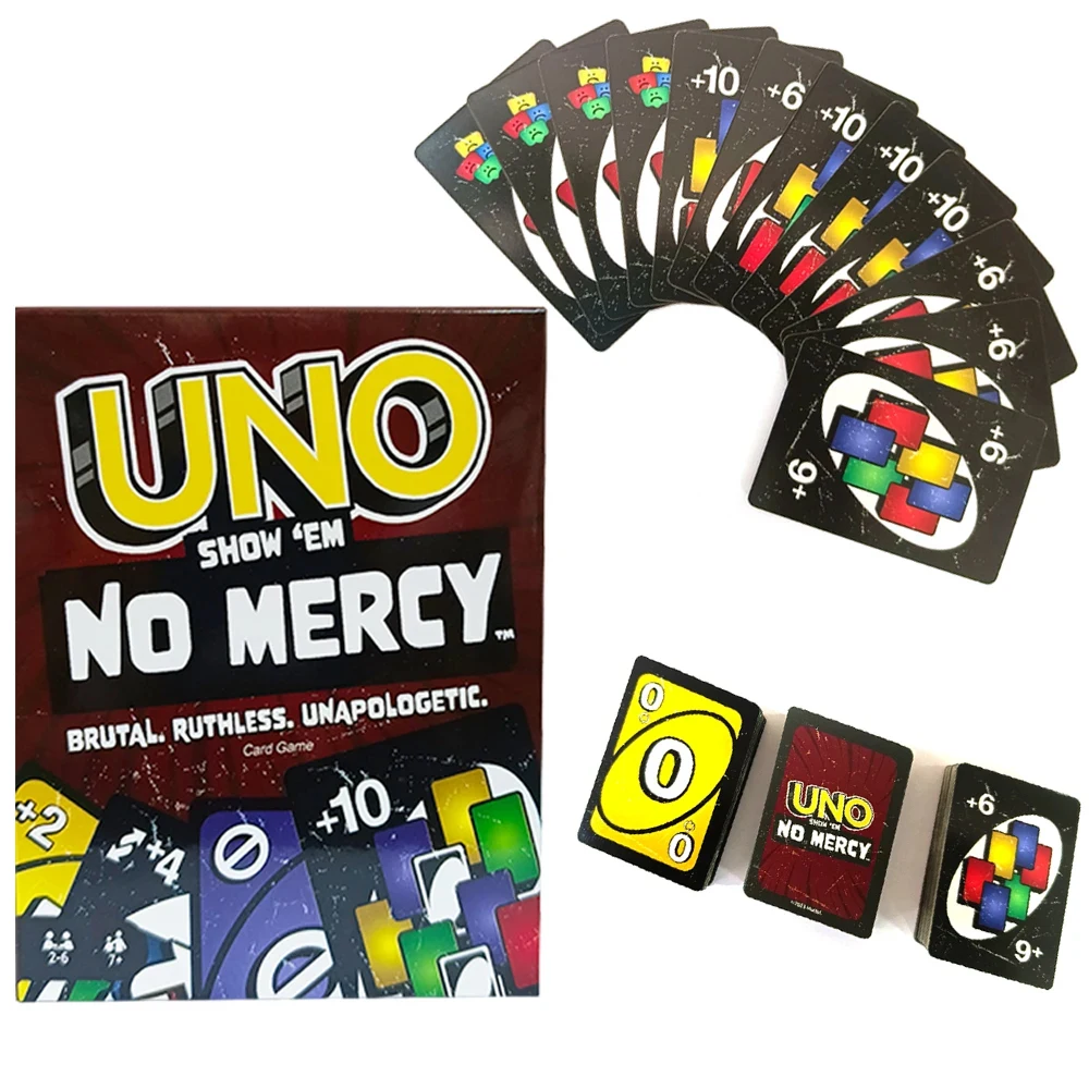 uno no mercy card game Anime Cartoon Board Game Pattern Family Funny Entertainment uno no mercy game uno Card Game Christma Toy