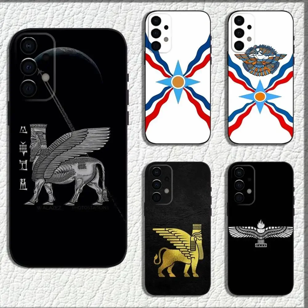 A-Assyrian Flag Phone Case For Samsung Galaxy A73,72,71,A52,51,40,41,A22,A32,31,A13,12,Note20 Soft Black Shell