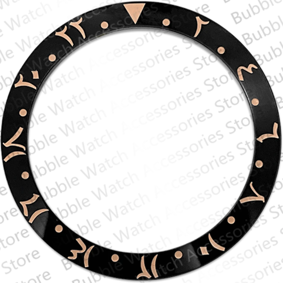 38 мм х 30, 7 мм, черный, синий, зеленый, арабский, 24 керамический Безель вставка, подходит для мужских механических часов Rlx