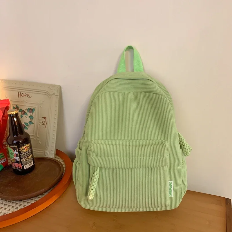 Simple Corduroy Fashion Backpack Casual Versatile 2024 New High Quality Nylon Cloth New Fashion Backpacks Mochila Mujer