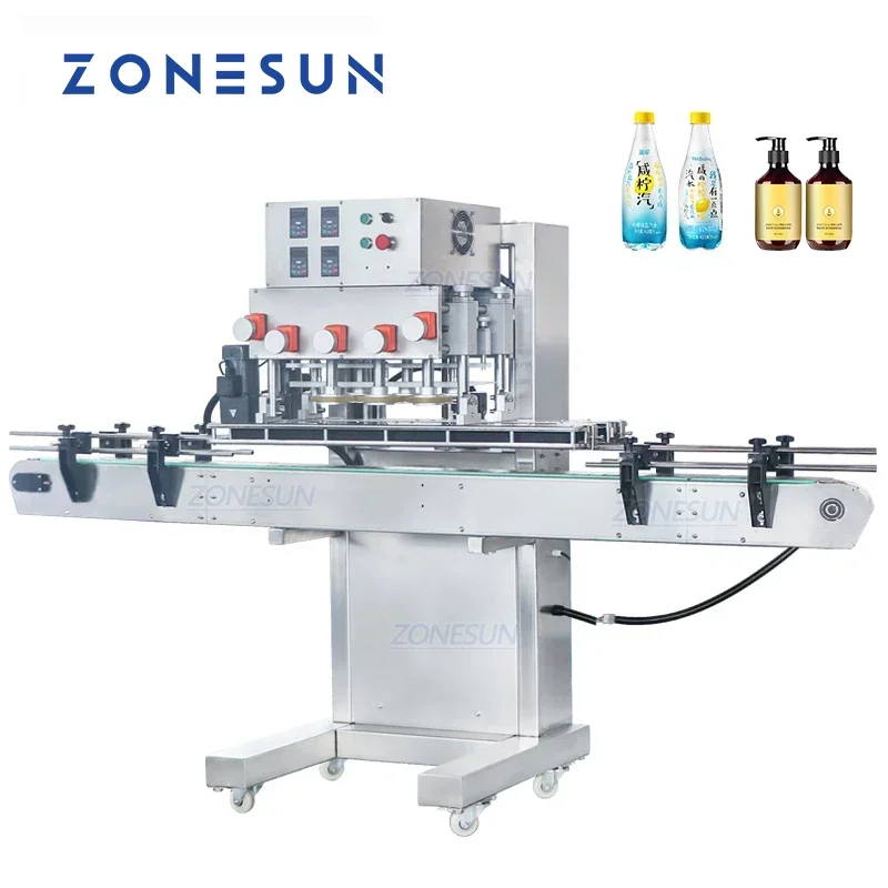 ZONESUN High Speed Automatic Dropper Sprayer Beverage PET Glass Bottle Capping Machine