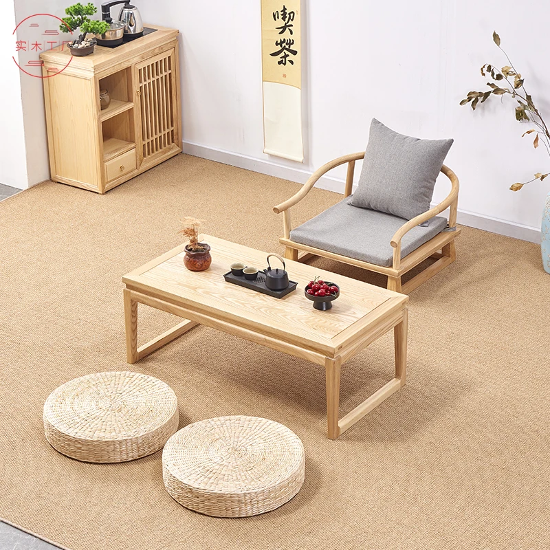 Leisure Negotiation Coffee Tables Bay Window Tatami Living Room Coffee Tables New Chinese-style Furniture Set Quemo JT40C