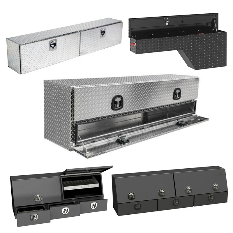a forTruck Aluminum Tool Box Heavy Duty Foldable Square for IP54 Powder Coated