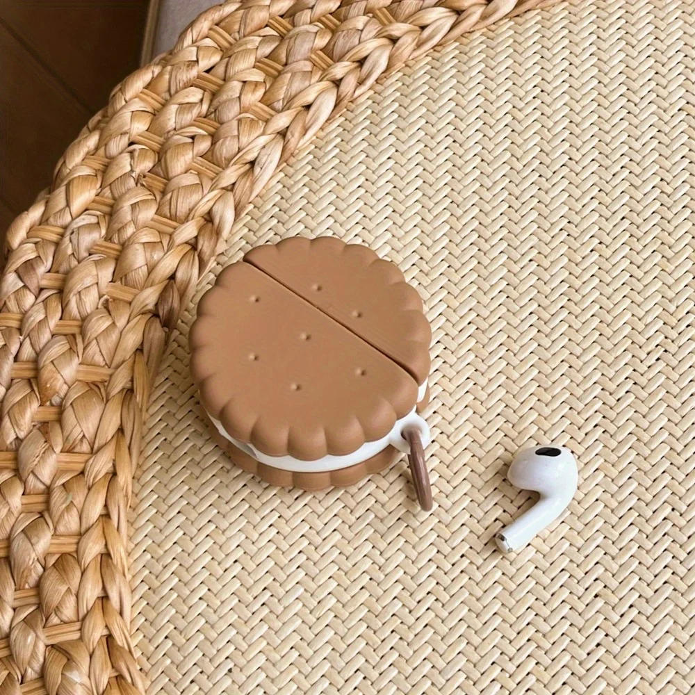 [Xg] البسكويت اللطيف مناسب لحافظة سماعات الأذن AirPods pro3 من الجيل الرابع من Apple Bluetooth