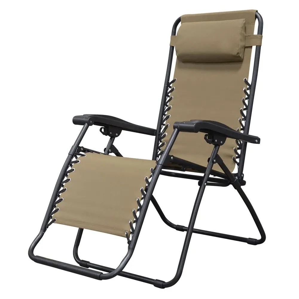 

Sports Zero Gravity Outdoor Portable Folding Camping Lawn Deck Patio Pool Recliner Lounge Chair for Adults, Adjustable Headrest