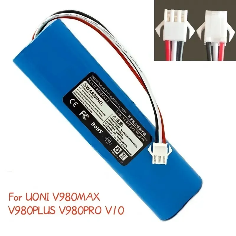 6800mah for UONI V980MAX V980PLUS V980PRO V10 Intelligent Sweeper Battery Spare Parts