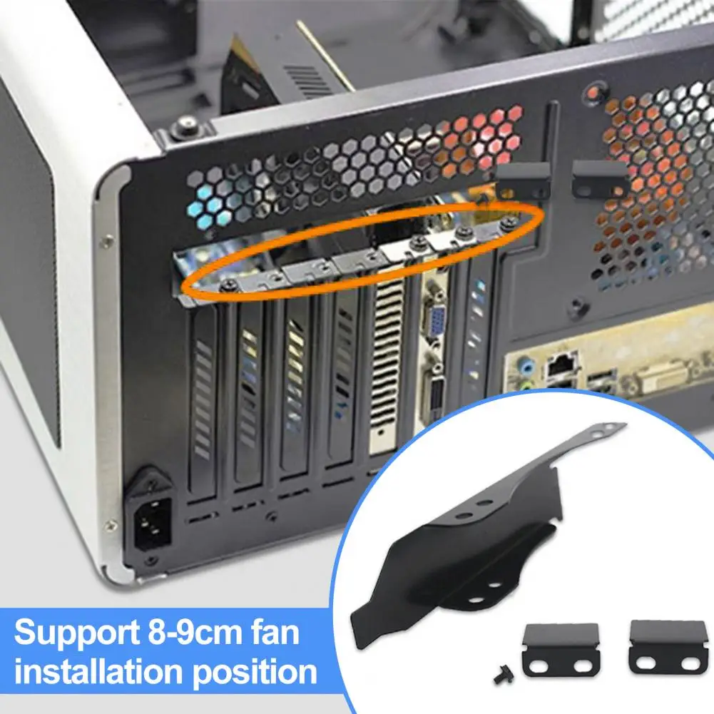 Graphics Card Bracket Computer Host Diy Chassis Graphics Card Support Dual Fan Mount Rack Pci Slot Bracket 8-9cm Fan for Pc