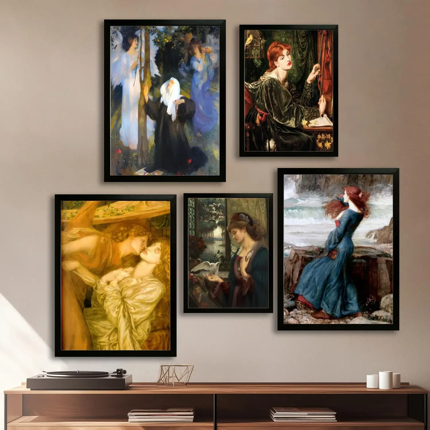 

Предтрафаэлитный холст художественный постер и настенная картина с принтом, современные семейные постеры для декора спальни, декоративная живопись