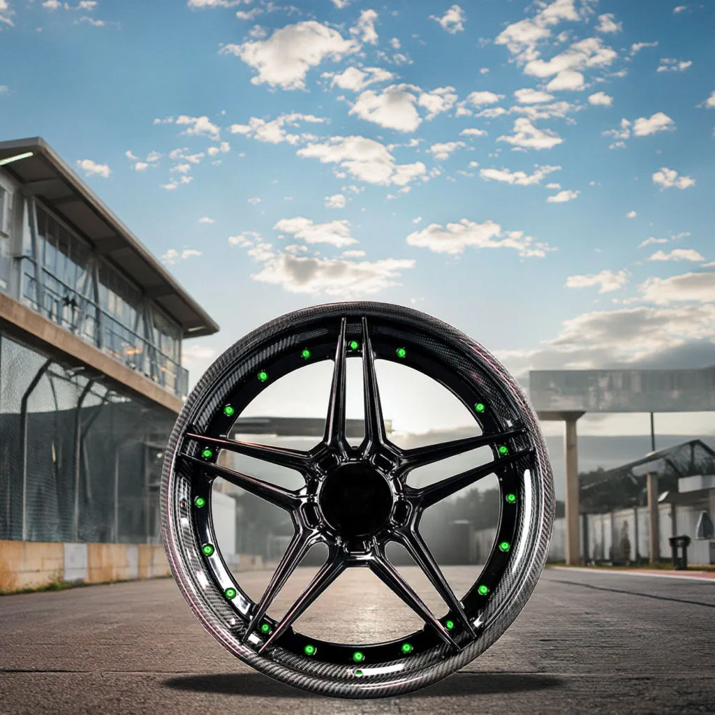 Factory Hot Selling New Arrival Gold Polished Lip Brush Spokes 18 to 24 Inches 2-Piece Forged Aluminium Alloy Wheels