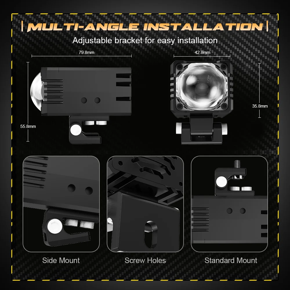 SENLO 2PCS 1.6 Inch Bi LED Projector Koplampen Lenzen voor Hella LED Verlichting Projector 80W 80000LM Diode koplamp Auto Accessoires