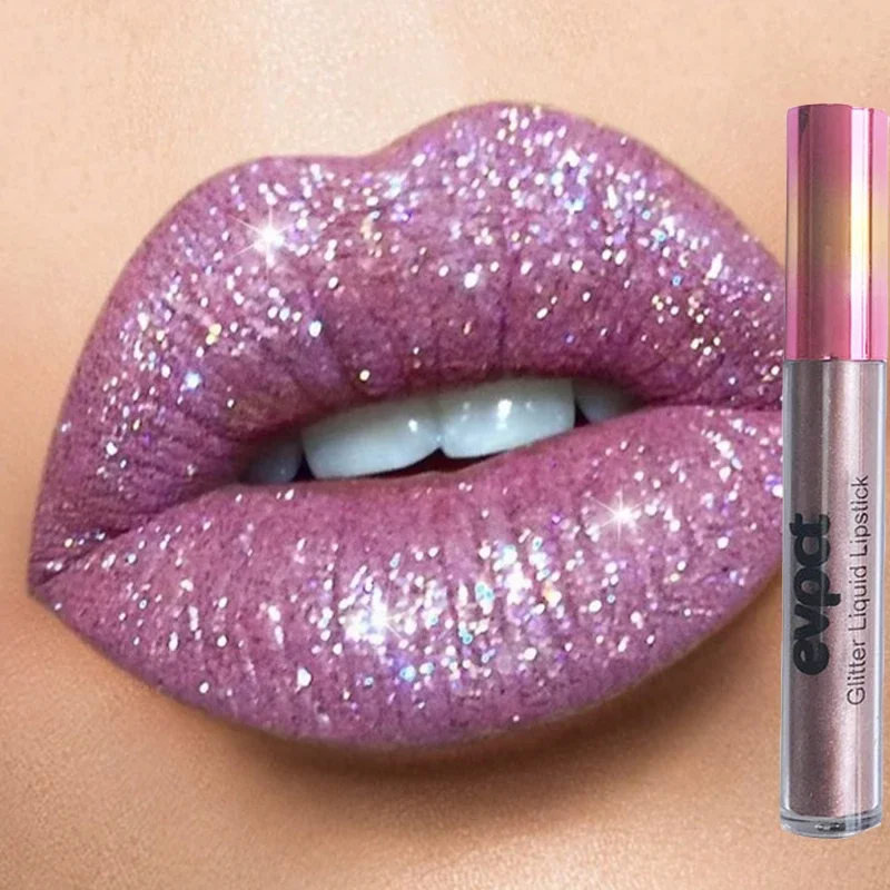 Wasserdicht Diamant Lip Gloss 13 Farbe Schimmer Glitter Matte Lippenstift Langlebige Nicht-stick Tasse Perle Samt Lipgloss Lip make-up