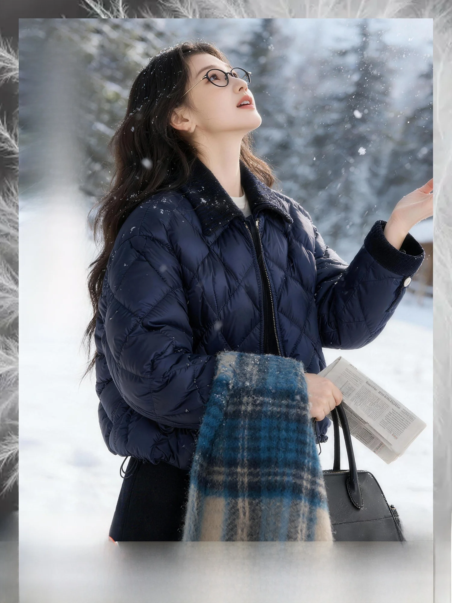 

High Loosen Du down Jaet Women's ort Sle Collar Flip Winter Coat Casual Loose Fit Nylon Fabric Warmth Assurance