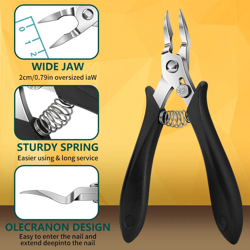 1-2pcs，Stainless steel nail clippers, suitable for thick nails, safe toenail correction, home nail and foot care, nail products