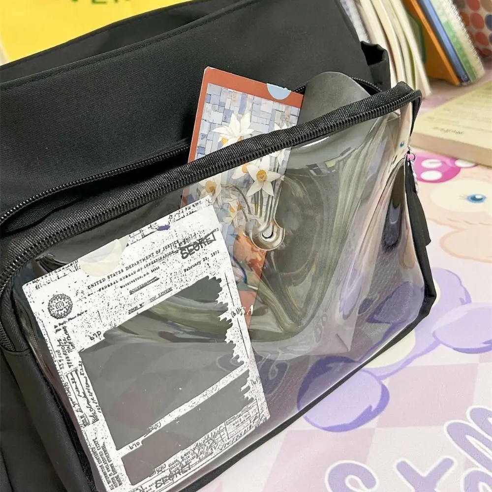 2024 Y2K Transparent Crossbody Bag Lightweight Japanese JK Ita Bag DIY Display Plate Teenage Girls Harajuku School Bags view 2