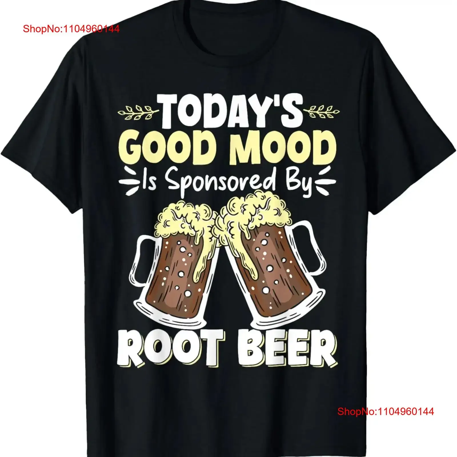 El buen humor de hoy está patrocinado por la raíz cerveza camiseta vintage gráfico lavado suave ligeramente elegante casual unisex versátil