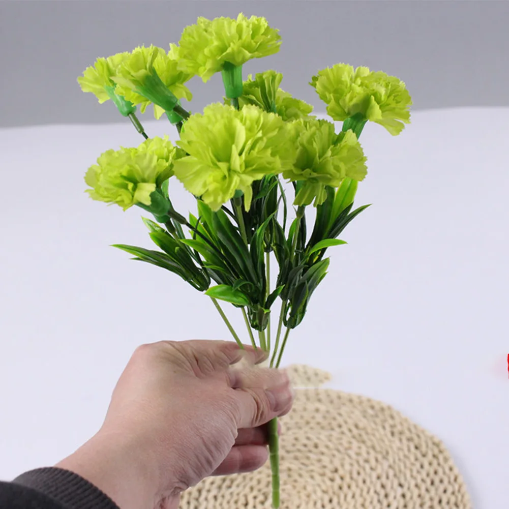 1 Blumenstrauß Nelke, UV-beständig, kein Verblassen im Freien, künstliche Blume, ewige Blumen aus Nelkenseide für Zuhause, Party, Hochzeit, Dekoration – Detail 10