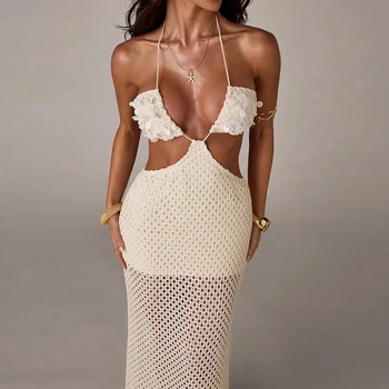 Aurelia Crochet Cutout Maxi Dress