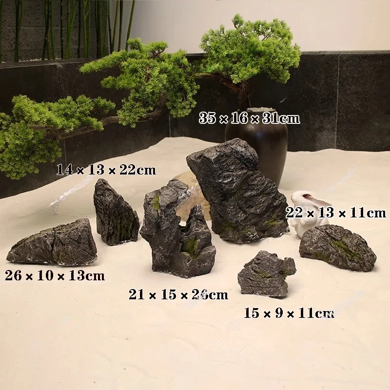 Artificial Indesite Landscape Furnishing Articles Villa Rockery Pool Landscape Props Blackstone Office Shopping WindowDecoration