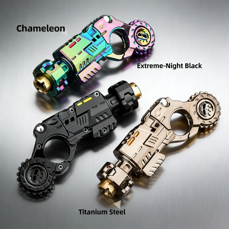 

Alloy Shell-Ejecting Toy Pistol Set Stress Relief Fidget Sensory Toy Mini Finger Spinning Top EDC Desk Gadget Gift for Teen Boys