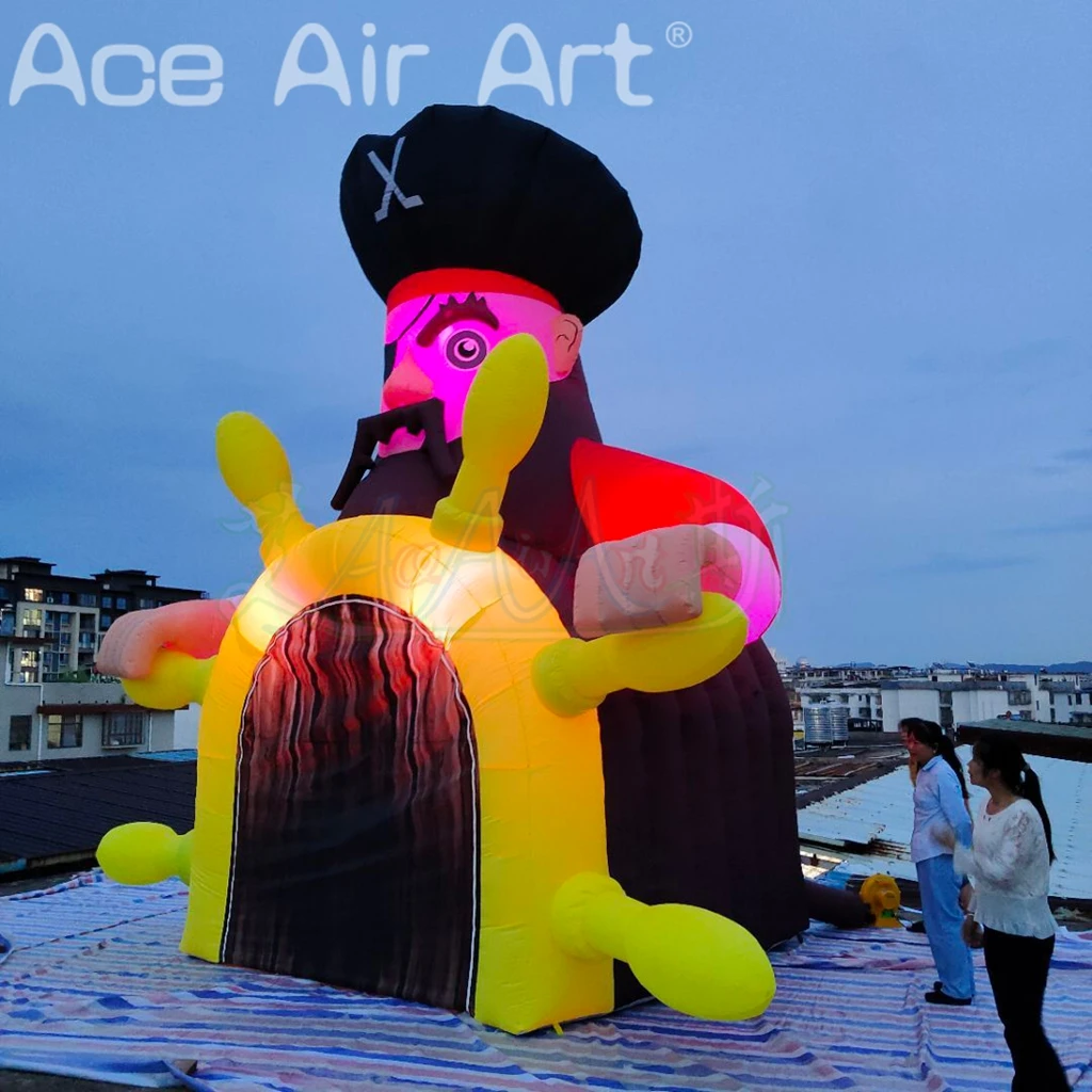 Barraca inflável personalizada do túnel do capitão do pirata do personagem dos desenhos animados de 3mLx3mWx5.5mH para a decoração do evento