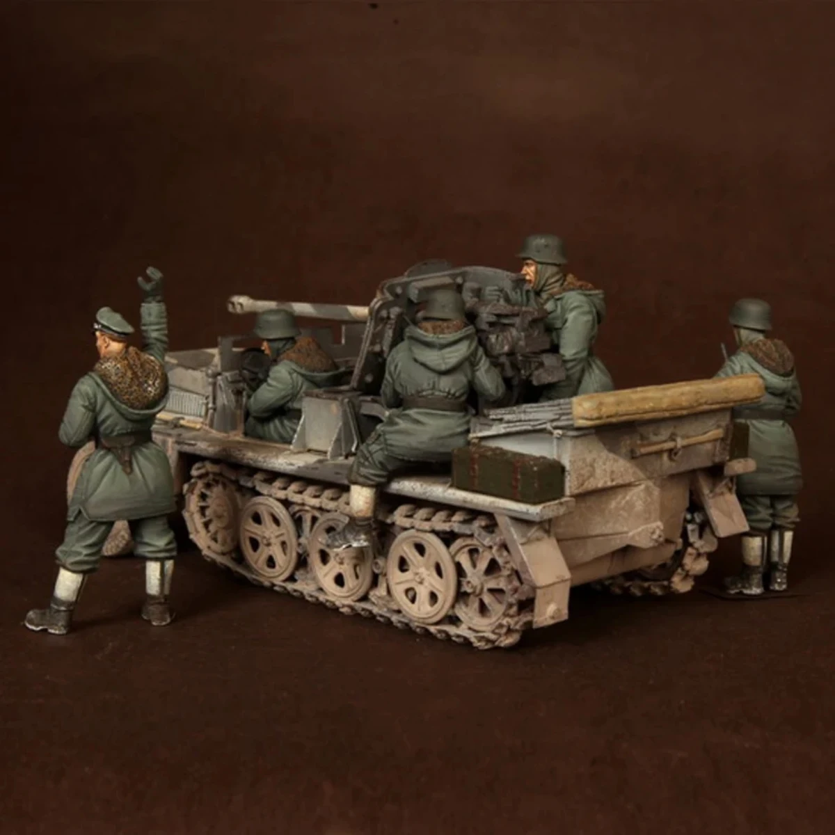 Kit de maquette en résine non peinte, thème militaire, soldat allemand (5 personnes), non assemblé et non peint, GK, 1/35