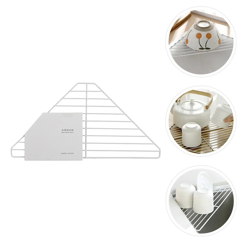 

1Pcs Kitchen Sink Rack Iron Modern Elegant Draining Shelf Space Saving Multi-Function Storage Organizer Kitchen Pot Rack