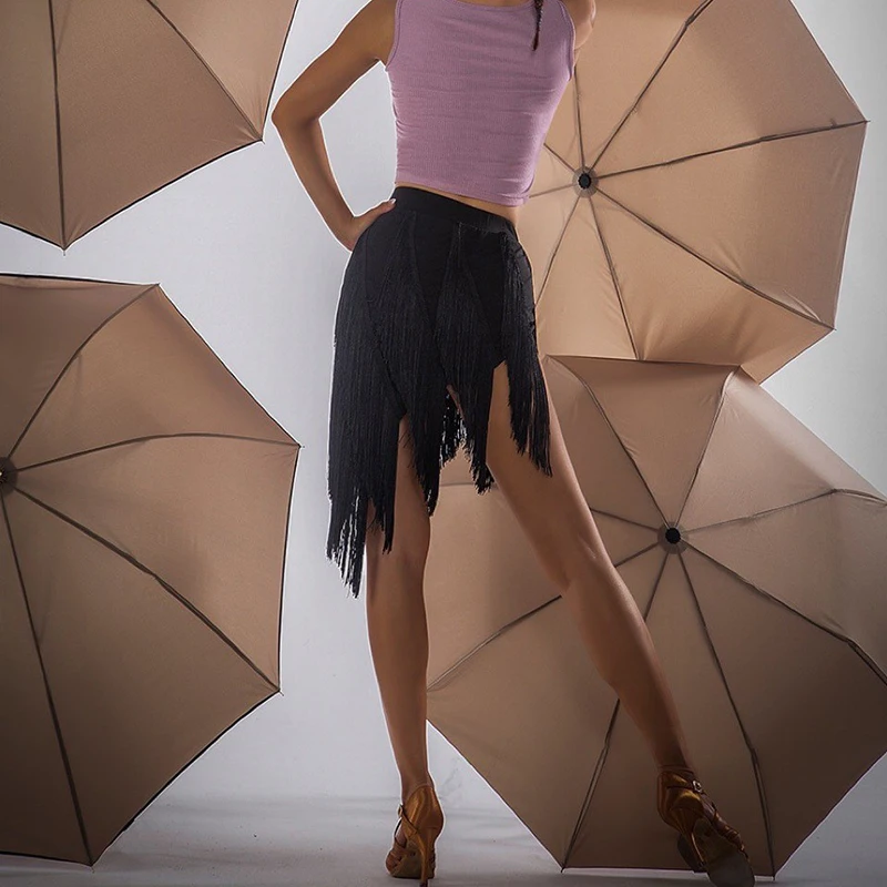 

Women Latin Dance Skirt Chacha Samba Tango Multilayer Tassel Dance Dress Professional Competition Performamnce Latin Costume