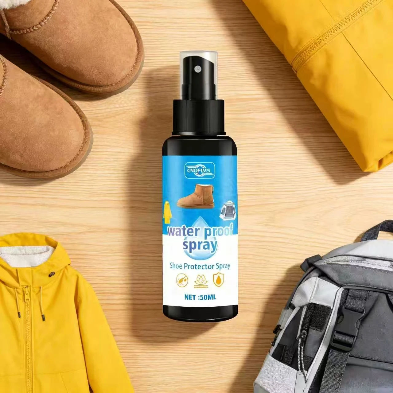 50ML Waterproof Shoe Protector Spray - Water Repellent for Suede & Fabric Footwear, Stain-Resistant & Long-Lasting Protection